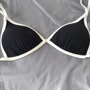 black and white bikini top